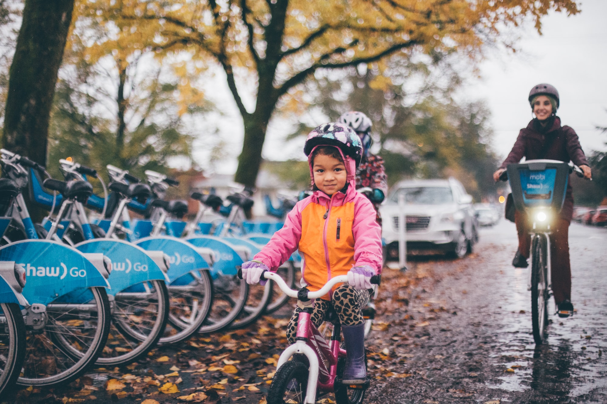 children on bikes